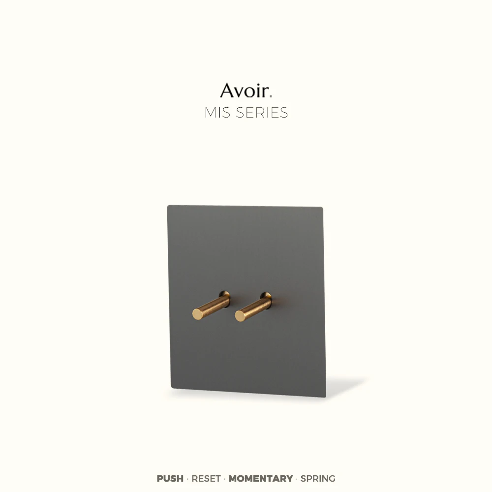 

Avoir Gray Reset Switches Vintage Wall Socket Usb Type C FR EU Toggle Switches Dimmer Switch Push Button Momentary Switch Indoor