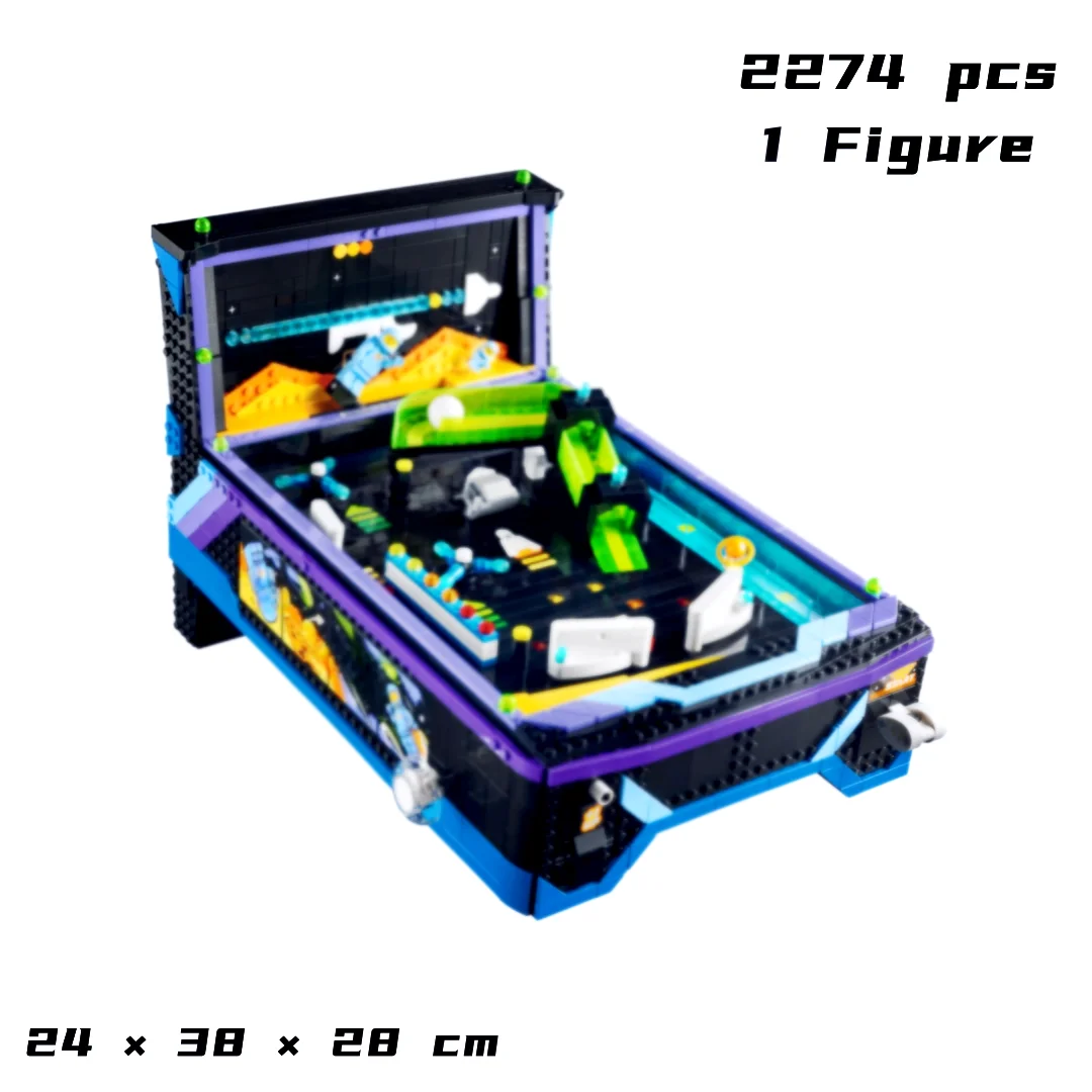 For Adults Cheapest 2274pcs Retro Game Marble Shooting Table Bricks Building Blocks Functional Pinball Machine Model Toys Gifts image 3