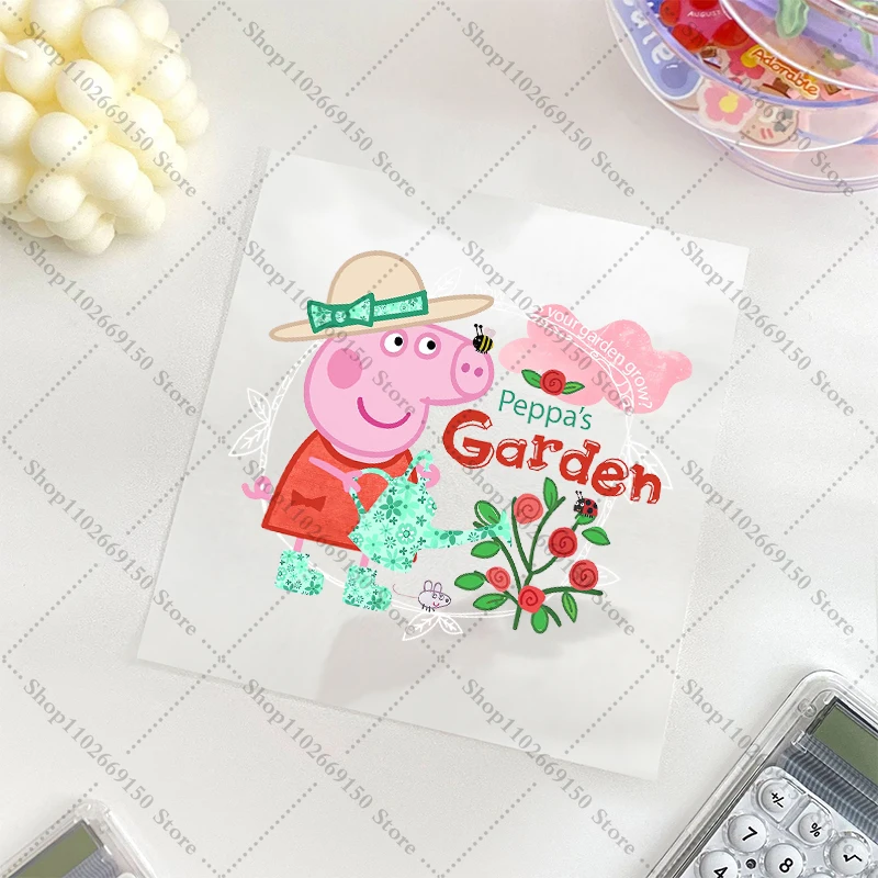 Anime DIY Water Bottle Decor Decal Cartoon Peppa Pigs Cute Transfer Sticker Creative Self-adhesive Label Stickers Birthday Gifts view 5