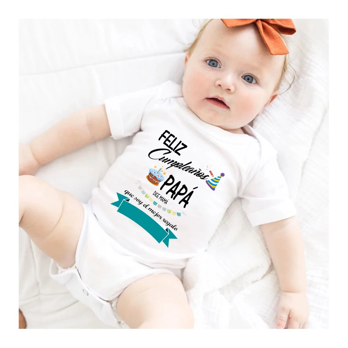 Happy Birthday Dad Says Mom That I Am The Best Gift Baby Bodysuit Newborn Short Sleeve Romper Daddy Birthday Infant Jumpsuit
