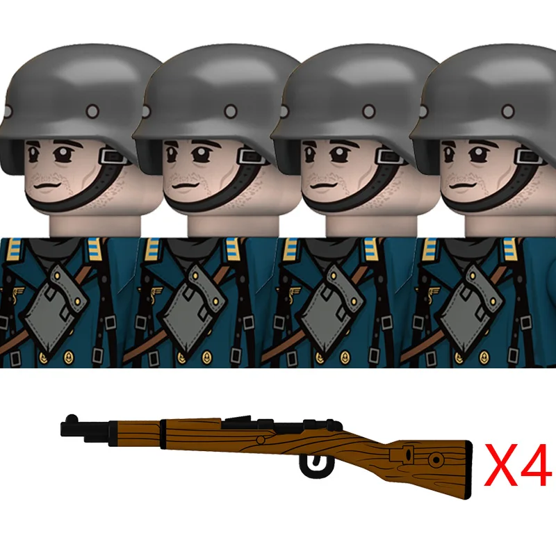 WW2 Military Navy Serie Soldat Figuren Bausteine Sowjetunion Krieger Infanterie Offizier Gedruckt Helm Ziegel Spielzeug Geschenke