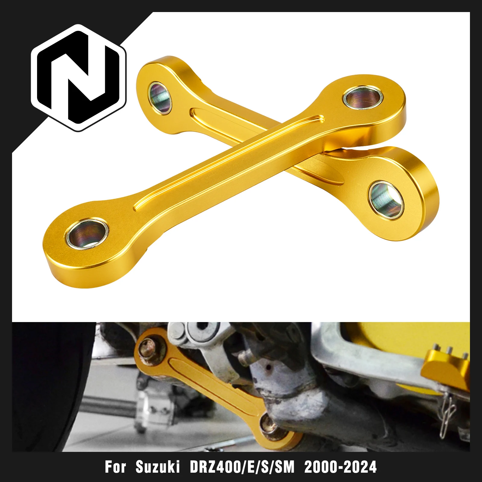 

For Suzuki DRZ400 DRZ400E DRZ400S DRZ400SM 2000-2022 Motorcycle Linkage Lowering Link Kit For Kawasaki KLX400 KLX 400 Lower 7cm