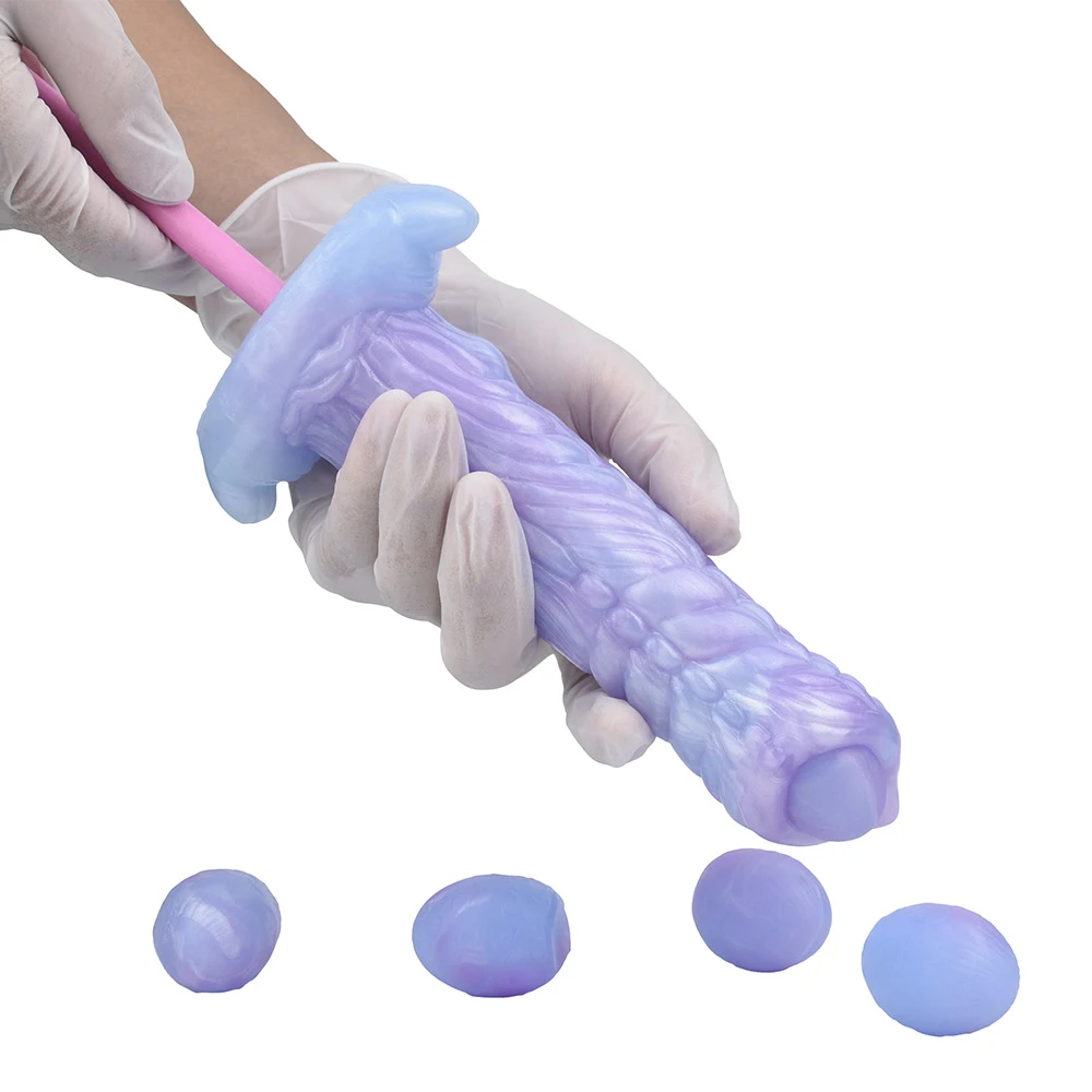 SMMQ Hand Push Ovipositor Vagina Laying Eggs Anal Plug G-spot Stimulation Hollow Dildo Female Vagina Balls Sex Toys 18 view 3