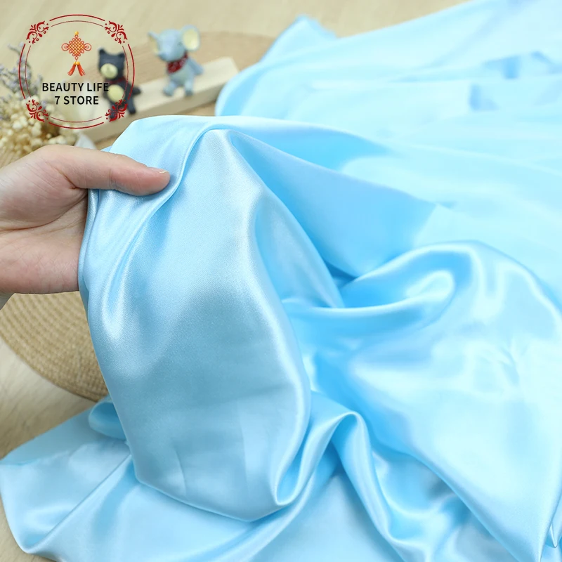 High Density Satin Fabric Thicken Elastic Imitation Silk Cloth For Sewing Dress Clothing Scene Decoration Handmade DIY 150*100cm