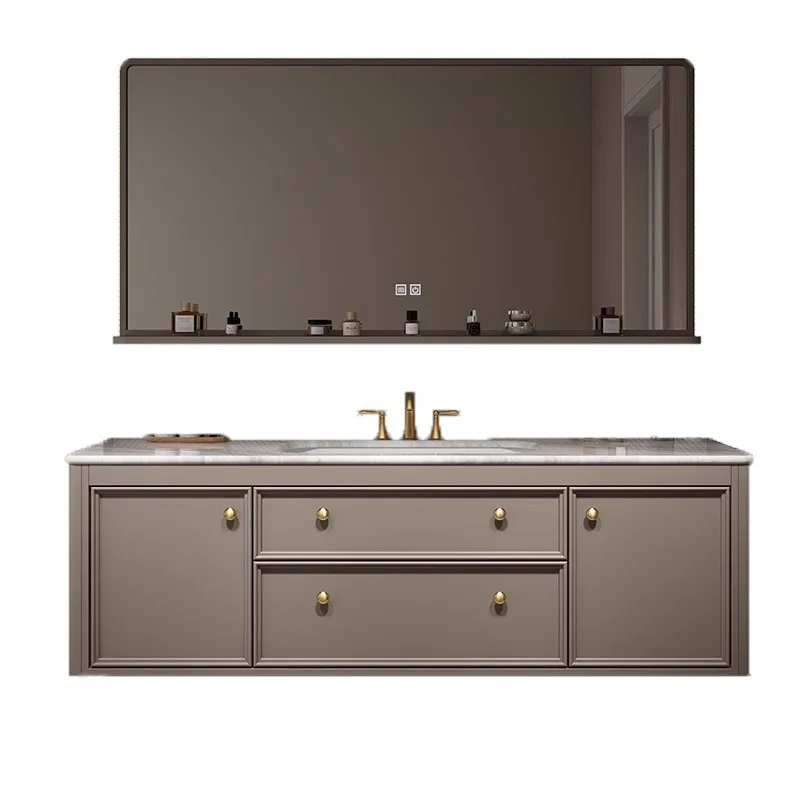 

French Bathroom Cabinet Combination Toilet Washstand Oak Luxury Stone Washbasin American