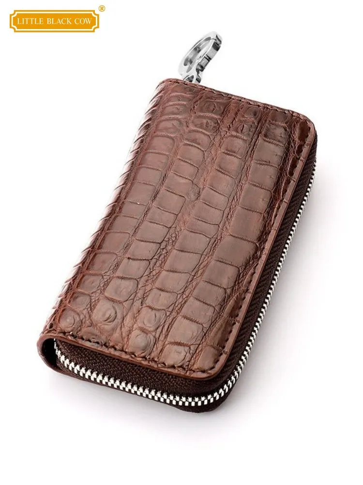 Real Crocodile Skin Unisex Wallets Mens Women Leisure Genuine Leather Handbag Clutch Bag Zipper Card Holder Solid Color Purse
