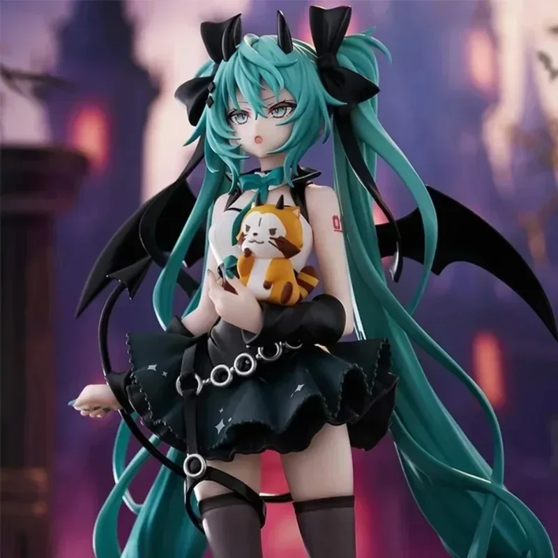 

Little Devil Hatsune Miku Handled Little Raccoon Anime PVC Models Dark Angel Action Figures Toys Cute Desktop Decoration Gifts