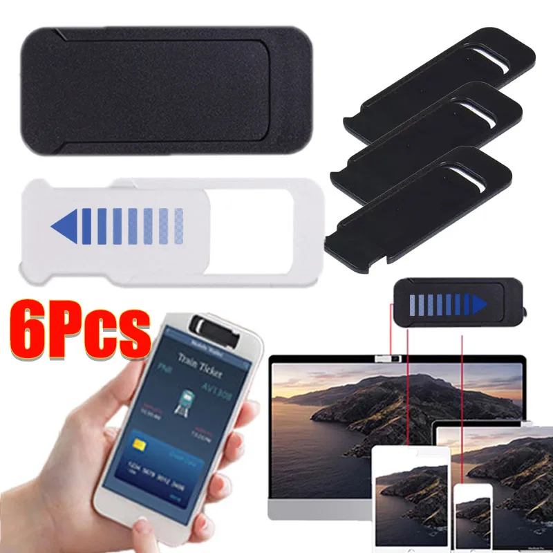 1-6pcs Webcam Cover Camera Privacy Protector Adhesive Lenses Anti-peep Protective Cover Slider for Laptop PC Smartphone Tablet