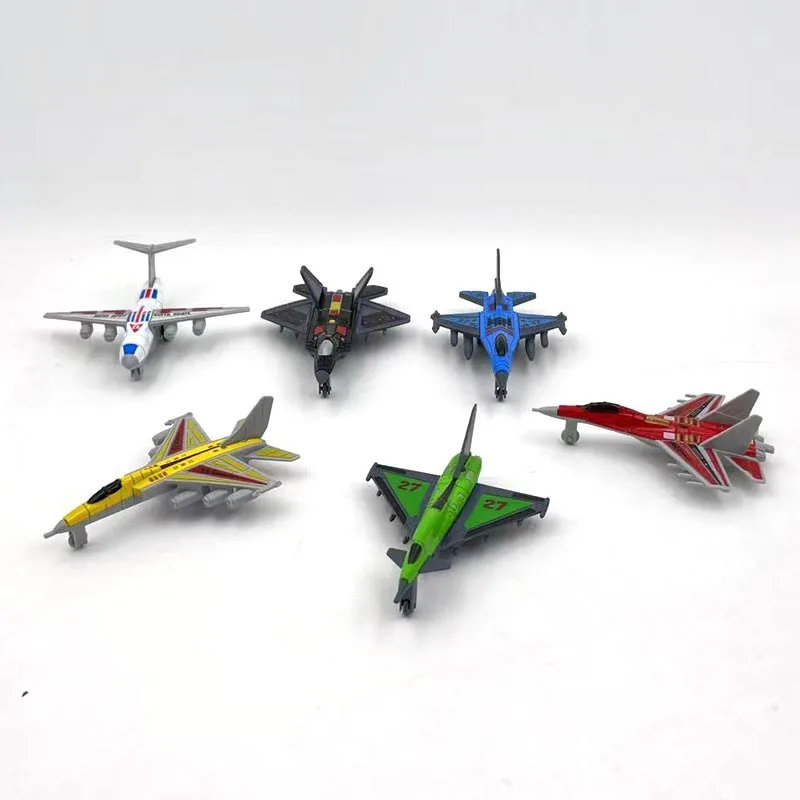 10 センチメートル戦闘機モデル 6 個航空機セットミニ合金 + PVC 軍用