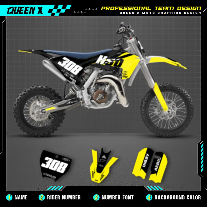 

Queen X MOTOR Graphics Stickers Decal Kits For Husqvarna TC 65 2016 2017 2018 2019 2020 2021 2022 2023 004