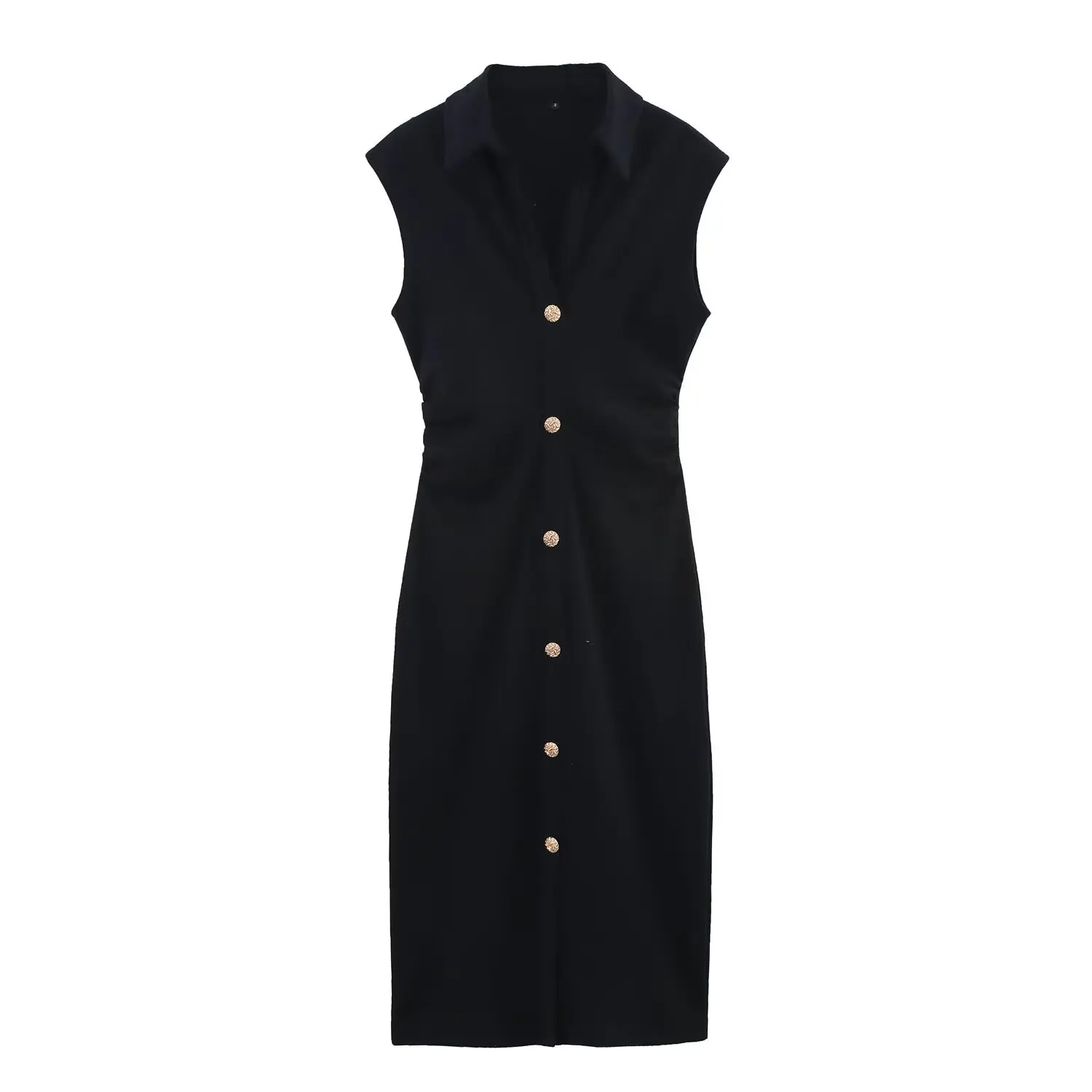 فستان حفلات صيفي أنيق مكشكش للسيدات لعام 2025، قميص ضيق بدون أكمام، بسيط وعصري