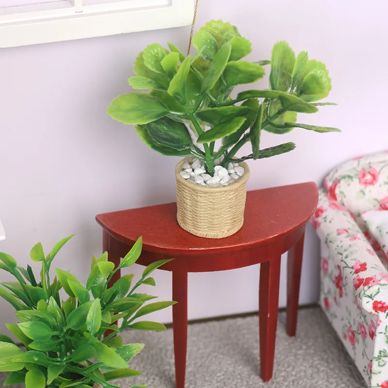 Miniature Artificial Mint Tree Dollhouse Decor Resin Plastic Simulation Plant Prop