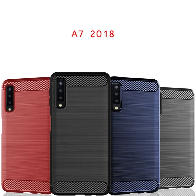Case For Samsung Galaxy A7 2017 A7200 A720F Case Silicone TPU Shockproof Carbon Cover for Samsung Galaxy A7 2018 A7500 A750F