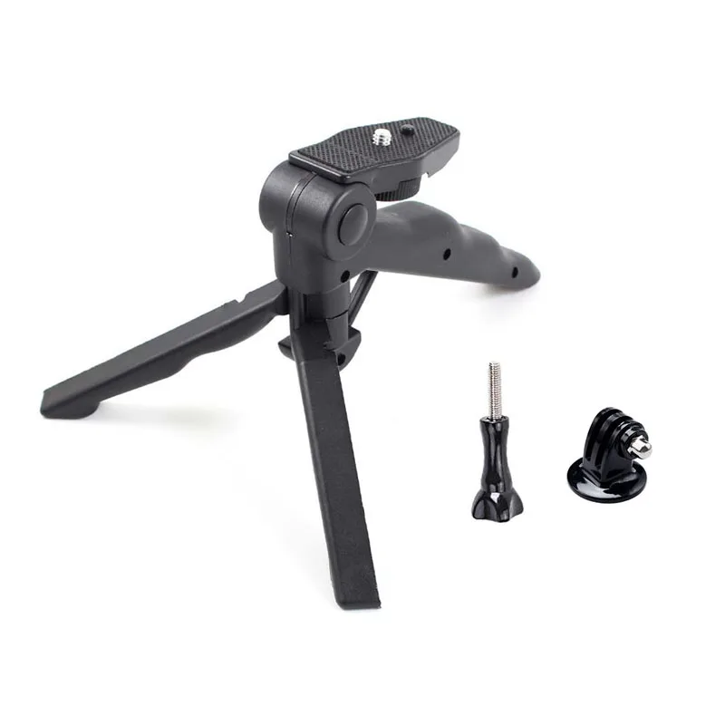 حوامل ثلاثية لـ Gopro Hero 12 11 10 9 8 7 6 5 4 3 2 حامل ثلاثي لطاولة الكاميرا المحمولة باللون الأسود لملحقات Go Pro SJ4000 YI 4K EKEN H9R