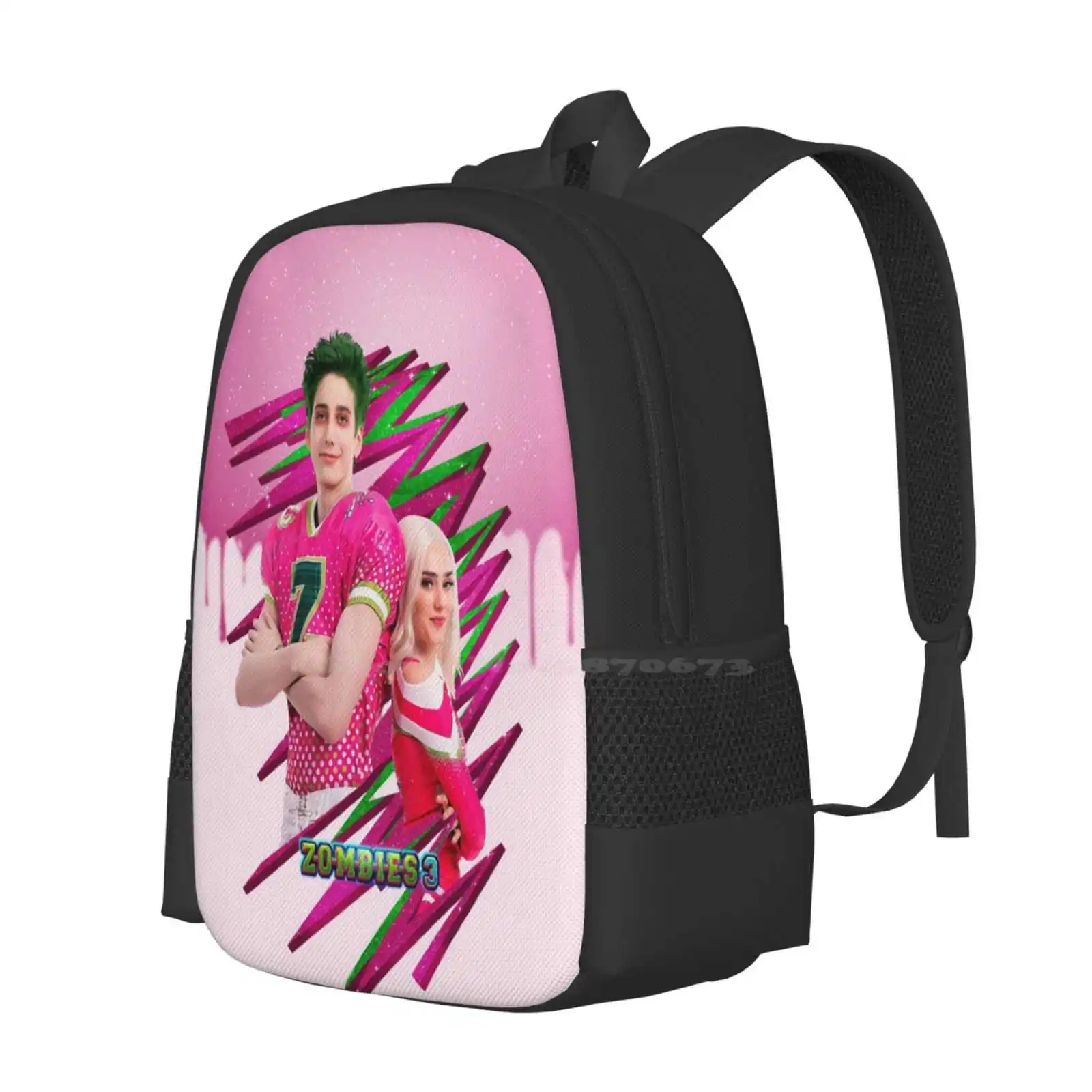 Zombies 3-Zed And Addison Magic Hot Sale Backpack Fashion Bags Zombies 3 Addison Girls Kids Love Cute Pretty Pink Milo Maheim