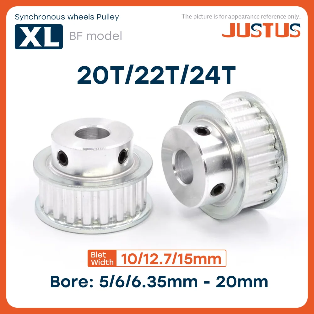 

XL Timing Pulley BF Type 20T/22T/24TTeeth Bore 5/6/6.35/8/10/12mm - 20mm for 10/12.7/15mm Width Belt Used In Linear Pulley