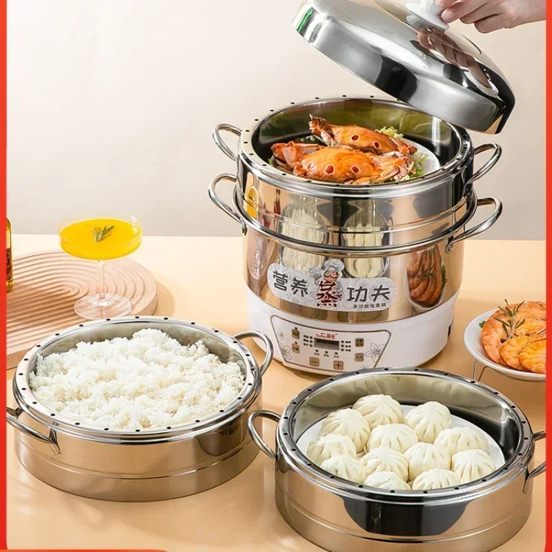 The Beauty of The Steamer Electric Hot Pot Reservation Time Without Hole Electric Steamer Steam Rice Multifunctional Cooking Pot