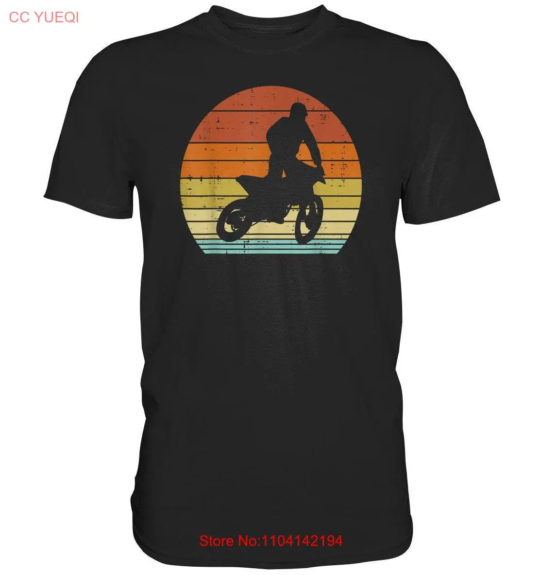 تي شيرت Motocross Motorsport Retro Offroad Vintage Enduro بأكمام طويلة أو قصيرة