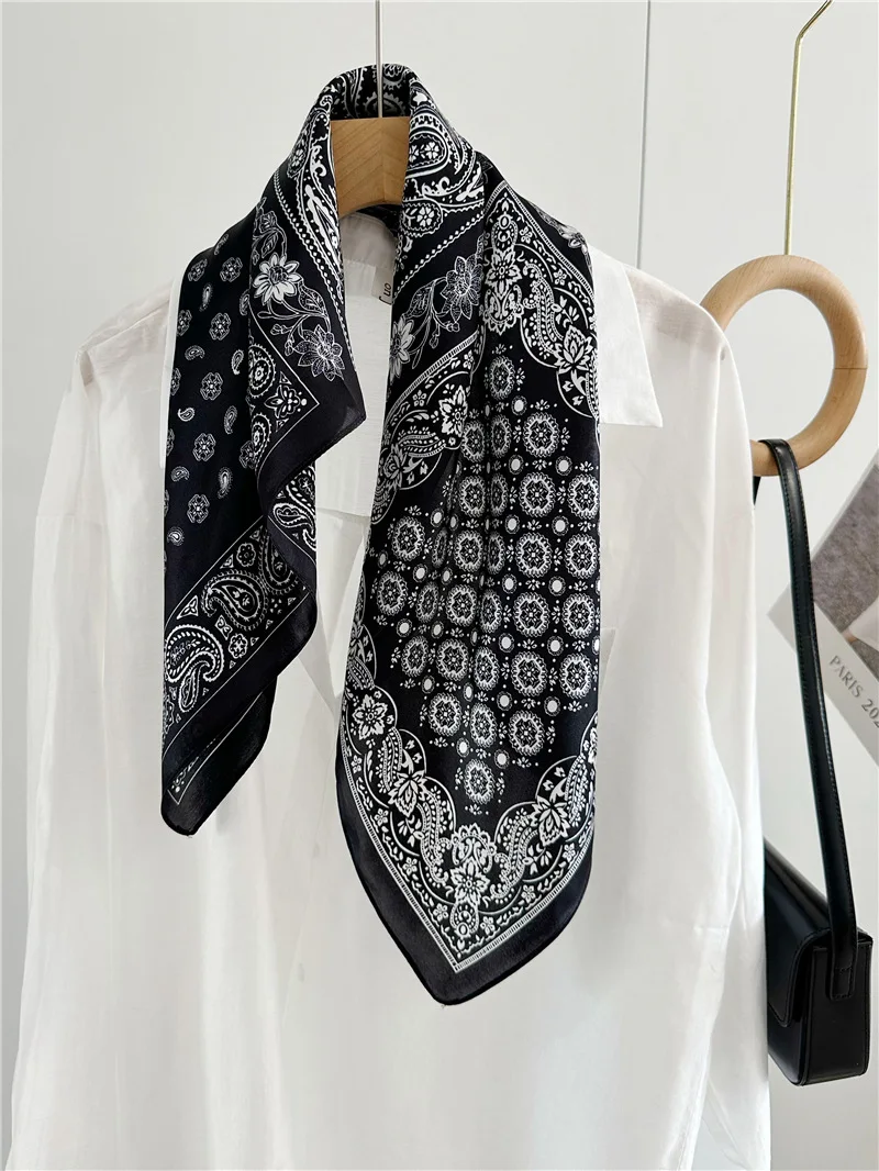 Brand Design Women Fashion Silk Print Scarves 65*65cm Silk Lady Square Scarf Free Shipping