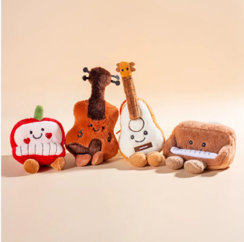 Simulation instrument plush toy guitar pipa piano guzheng instrument toy music cultural and creative pillow wholesale