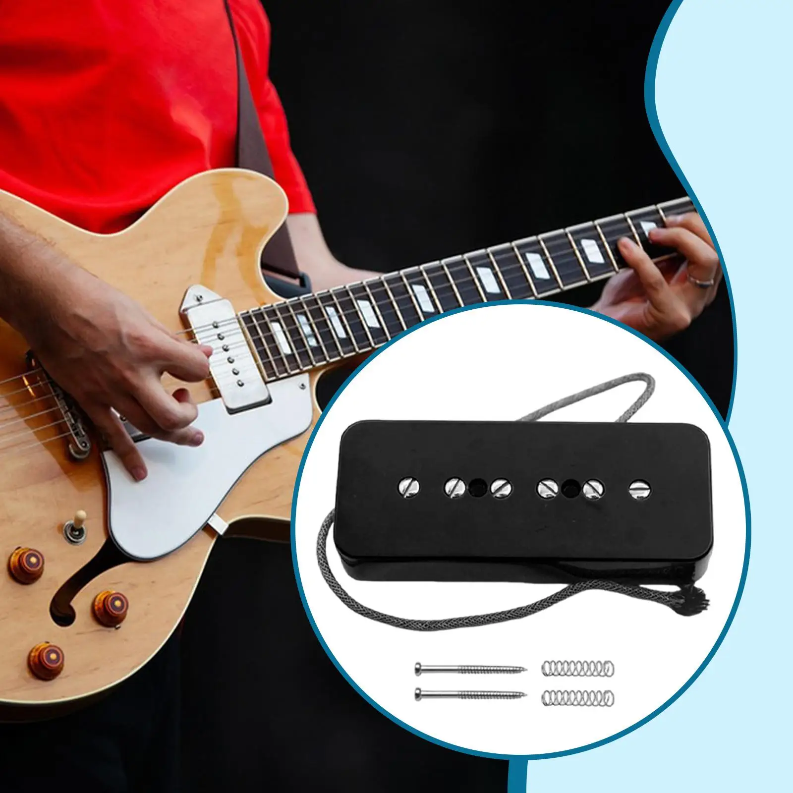 

Сенсорный однокатушечный звукосниматель для электрогитары с винтажным теплым звучанием для самостоятельной сборки и модификации гитар