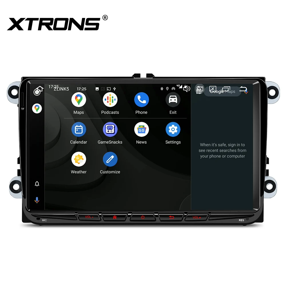 XTRONS 9'' Android 14 Octa Core 6+128GB autoradio voor VW/SKODA/SEAT, met ingebouwde Global 4GLTE CarPlay DSP AA WiFi
