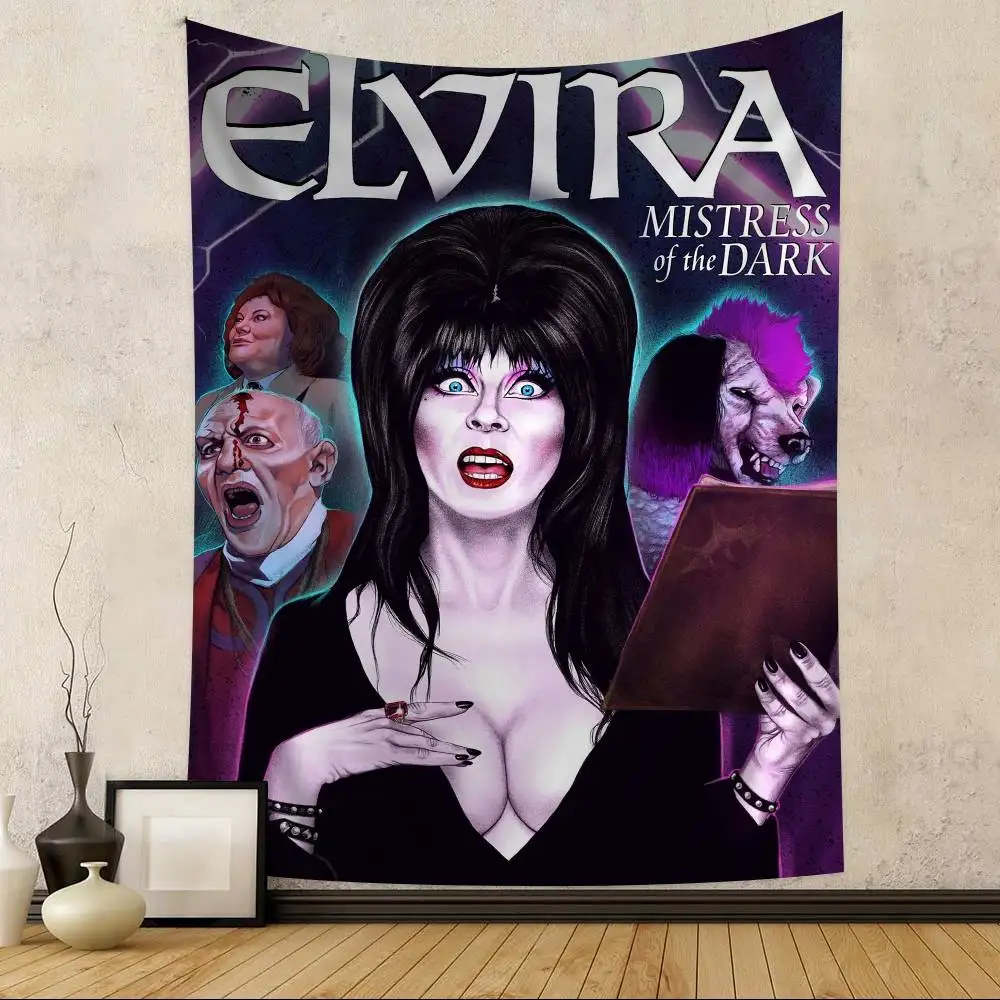 Film E-Elvira M-Mistress D-Dark Hängender böhmischer Wandteppich, Hippie-Wandbehang, böhmische Wandteppiche, Mandala-Wandbehang