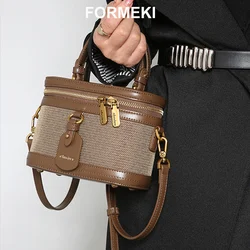 Formeki New Arrivals Women Bag Retro Ins Fashion Handbag For Women Box Causal Bucket Luxury Design Bag