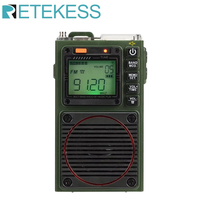 Retekess TR111 Mini Radio Ham Radio Portable FM AM Emergency Shortwave Amateur Radio Multiband SW VHF WB Rechargeable MP3 Player