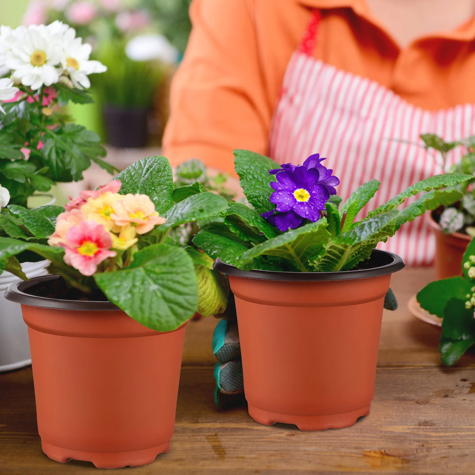 10 Stuks Zaailingen Plastic Bloempotten Voor Planten Indoor Huis Huishouden Planten Kwekerij