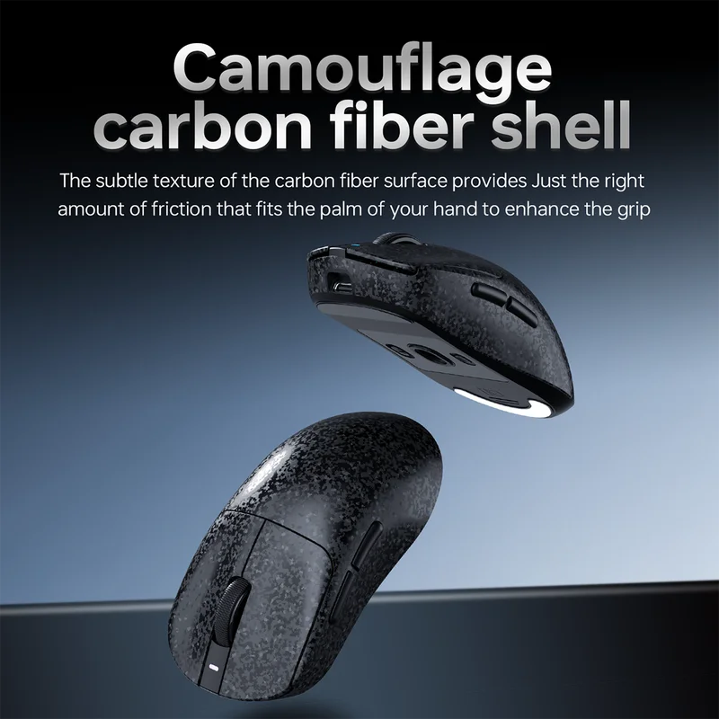 AJAZZ AJ199 Max إصدار من ألياف الكربون ماوس ألعاب لاسلكي بثلاثة أوضاع PAW3311/PAW3395 63g خفيف الوزن مريح للمكتب 800MAH #2