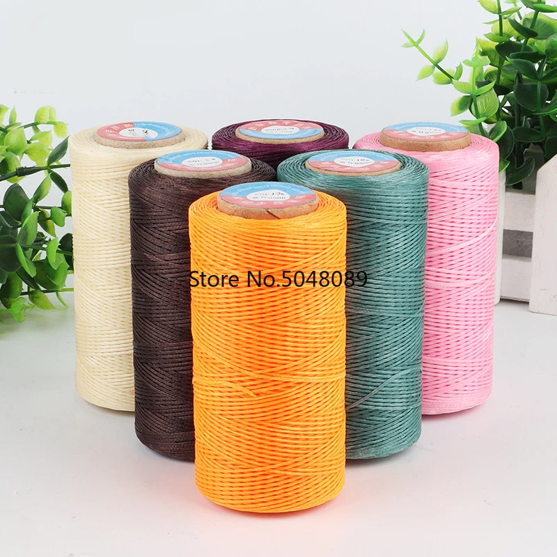 260m Waxed Thread Cotton polyester Hand Knitting String Strap Necklace Rope Bead Sewing Craft for Leather Caft Stitching 0.8MM