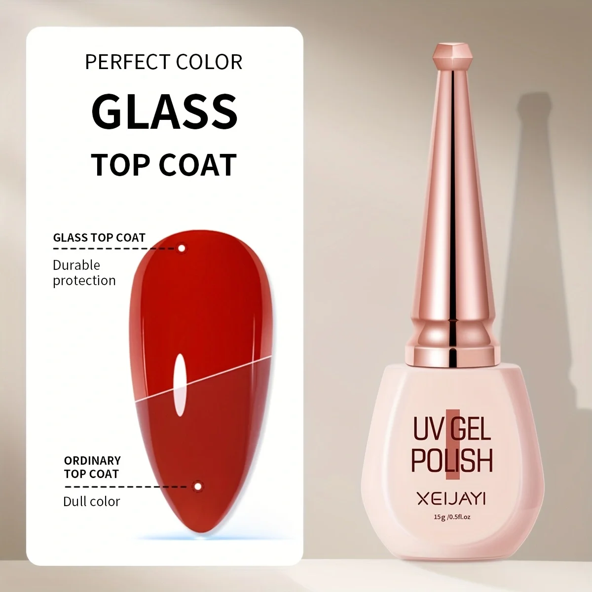 XEIJAYI joint en verre de bouteille de poudre-nouveau joint de verre de colle fonctionnel super lumineux longue durée anti-rayures