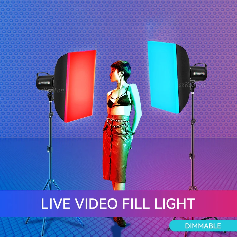 RGB LED Video Light Remote Control Bowens Mount Outdoor Photography Lighting COB Daylight for Studio Video Record