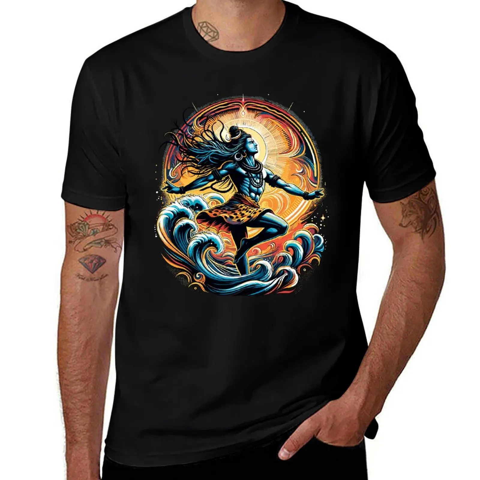 DANCING SHIVA T-Shirt Large Size Short Sleeve T-Shirt