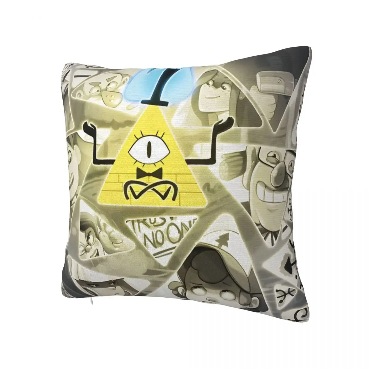 Printing Gravity Falls Bill Cipher Pillowcase Polyester Cushion Cover Cartoon Anime Throw Pillow Case Cover Home Zipper 40X40cm