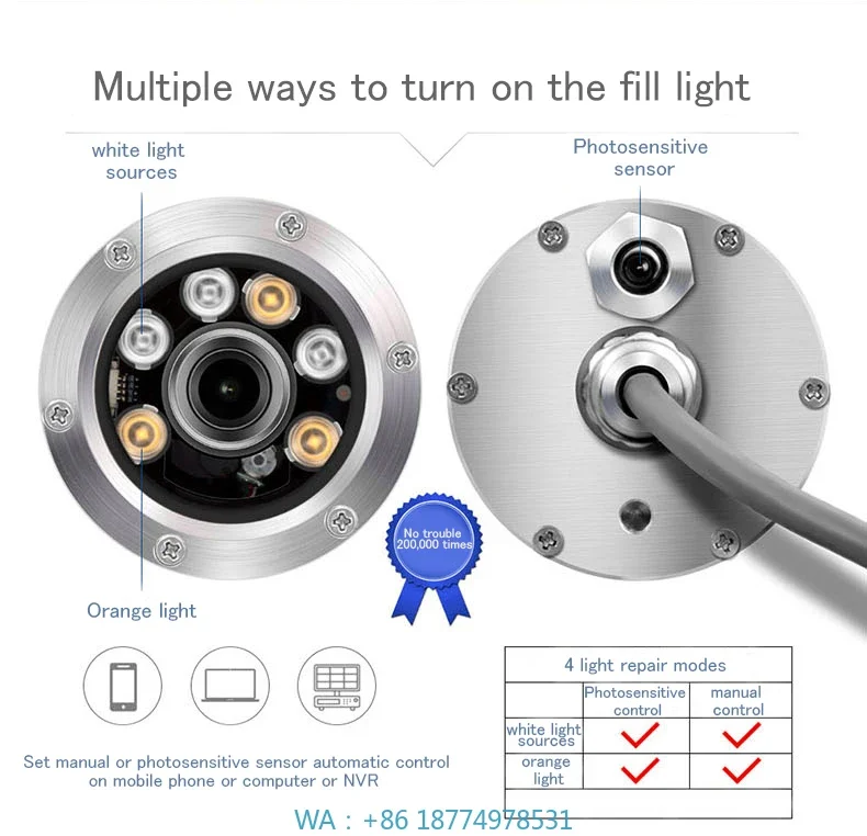 

Промышленный робот-камера для инспекции подводных объектов, IP68, для морской воды, из нержавеющей стали, 8 МП, 3.6 мм, электрический