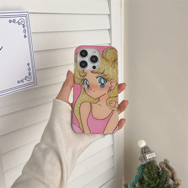 Sailor Moon Anime Shining mobile phone shell cute Girlish charm suitable for Apple iPhone17proma phone protection case