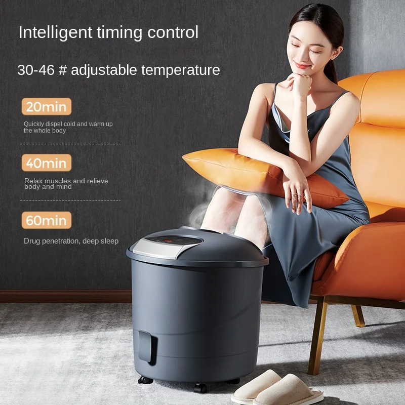 Intelligent constant temperature heating foot spa basin automatic electric massage home foot soaking bucket foot detox bath