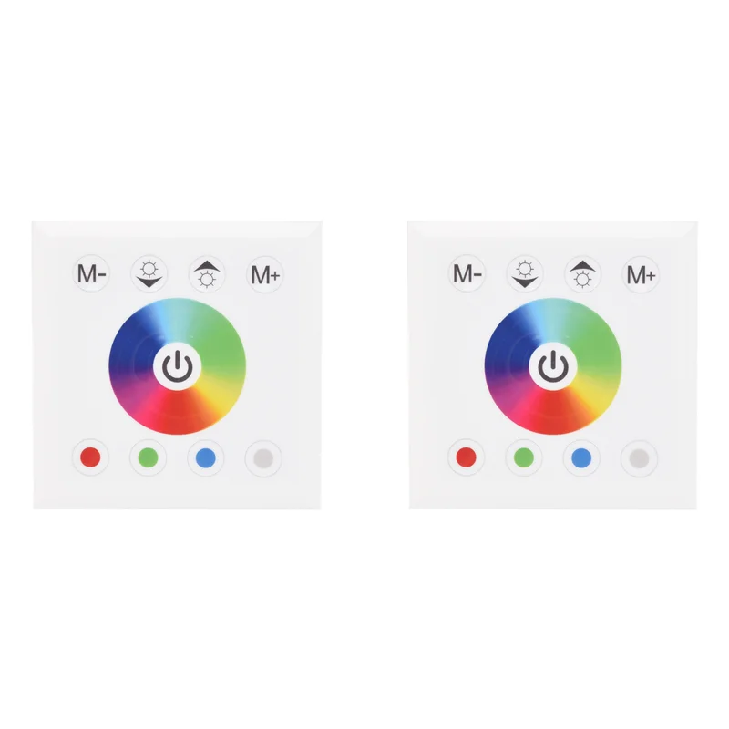 

LICE-2X DC12V-24V RGB / RGBW Wall Mounted Touch Panel Controller Glass Panel Dimmer Switch Controller For LED Strips Lamp