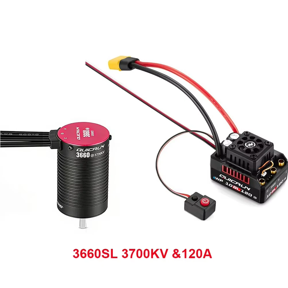 Hobbywing Quirun Wp 10bl120 G2 120a Waterdichte Sensorloze Borstelloze Esc Snelheidsregelaar 3652 3660 G2 Motor Voor 1/10 Rc Auto 'S