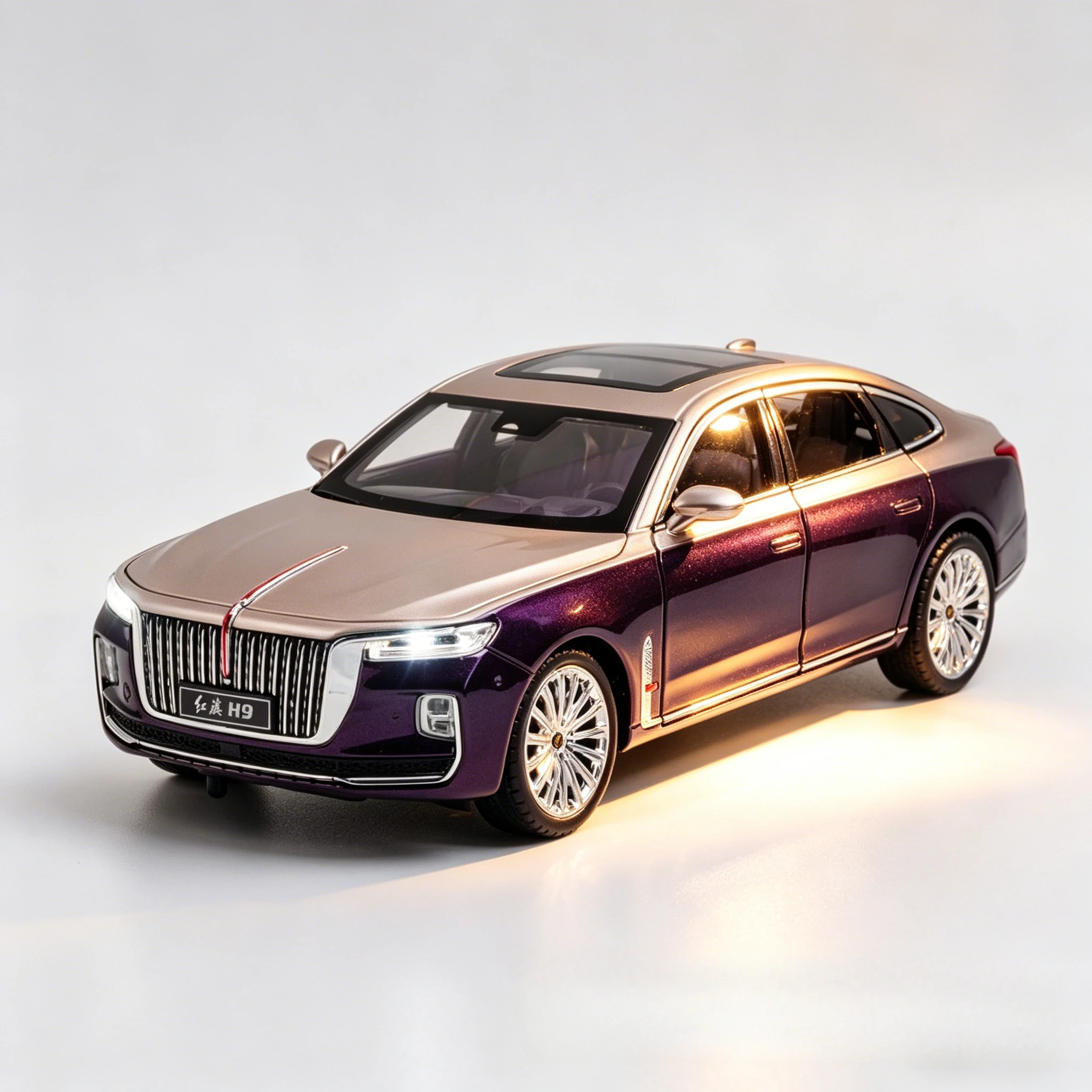 

1:24 H9 Alloy Model Car Diecast Metal Collection Vehicle Toy Model Sound & Light Children Toy Car Gift