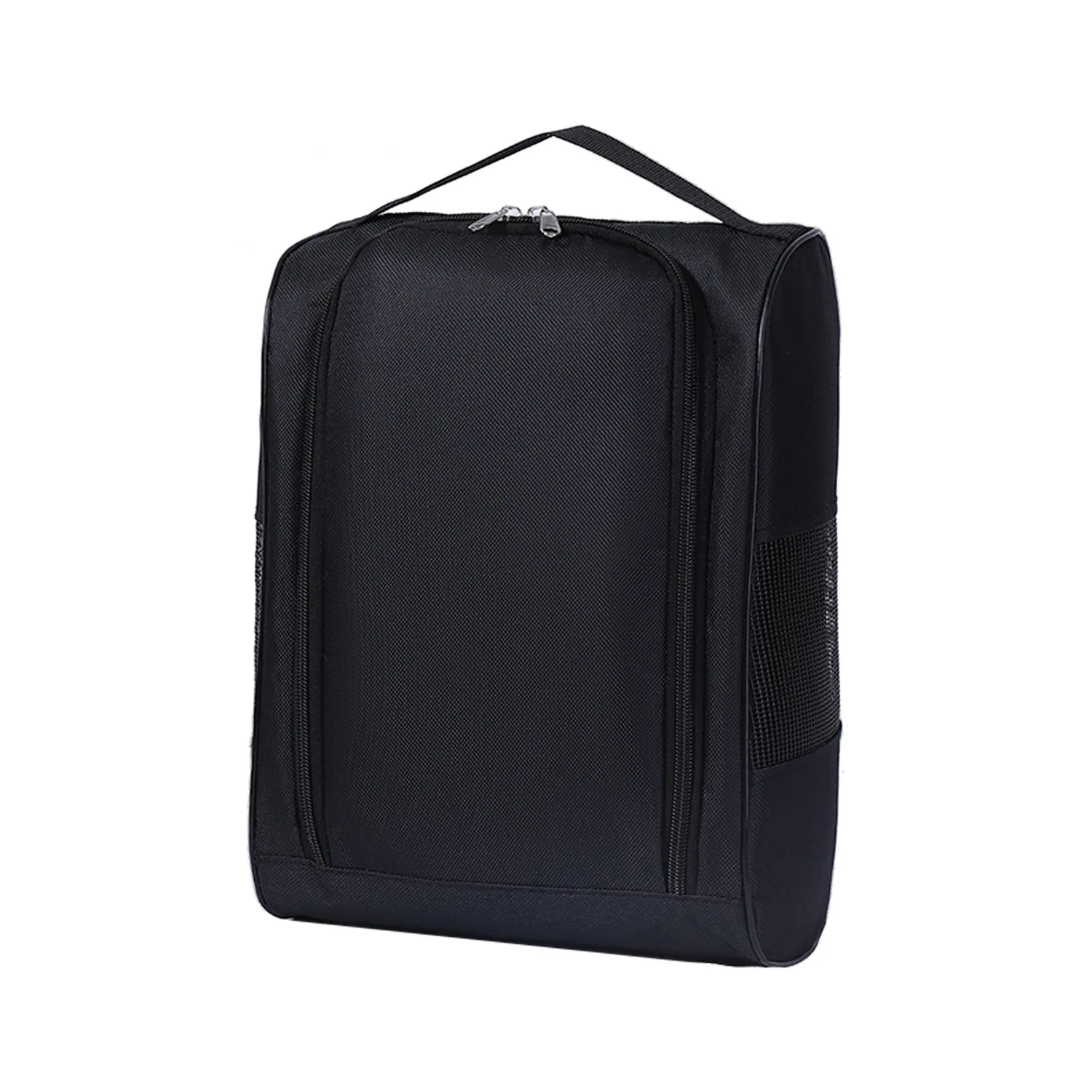 Homefish 1PC Black Oxford Cloth Travel Shoe Storage Bag, Basketball And Football Shoe Bag, Portable Business Travel Slipper Bag