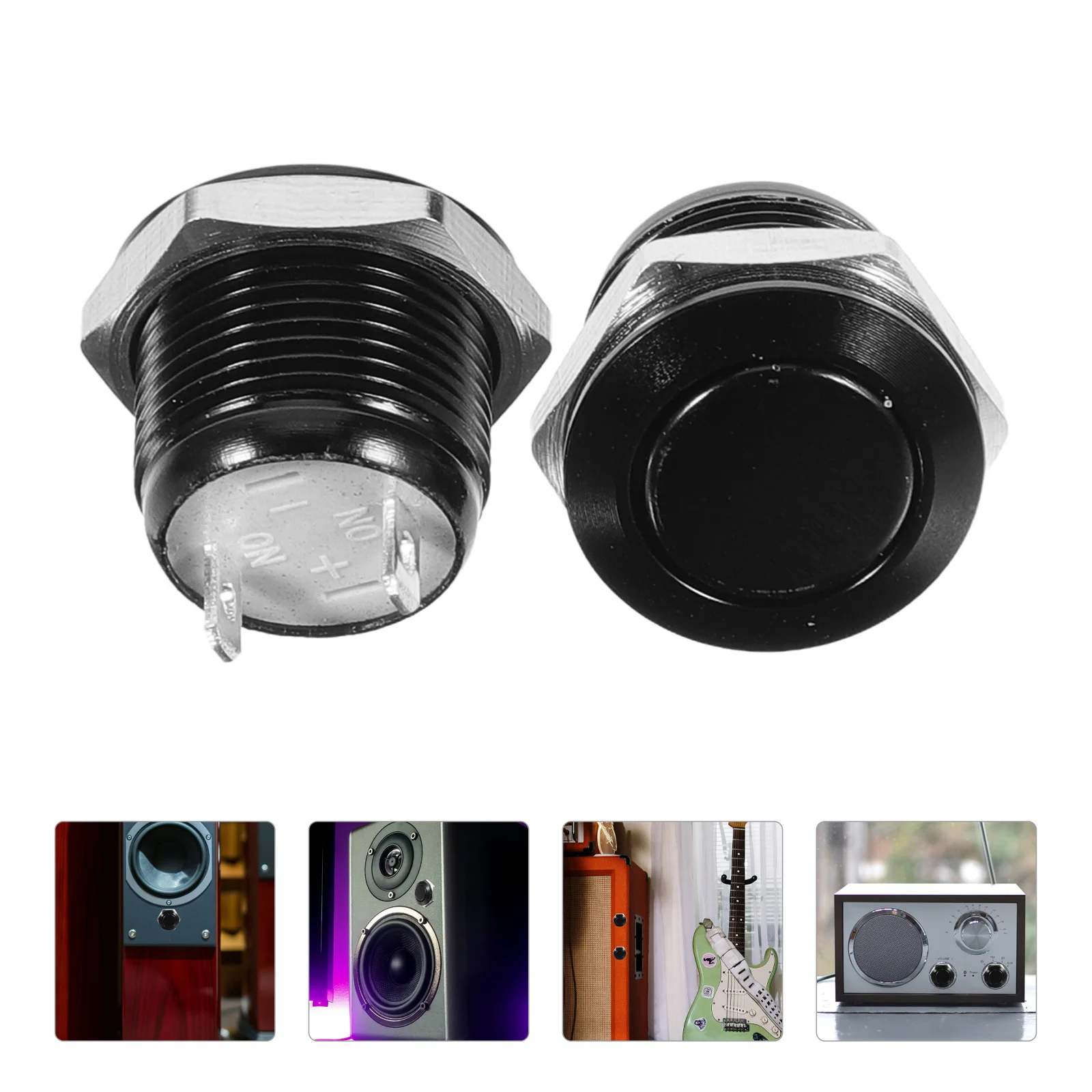 

2pcs 12Mm Momentary Push Button Starter Finish High Top Button For Boats Trucks Cars Led Circuits Auto Reset Compact
