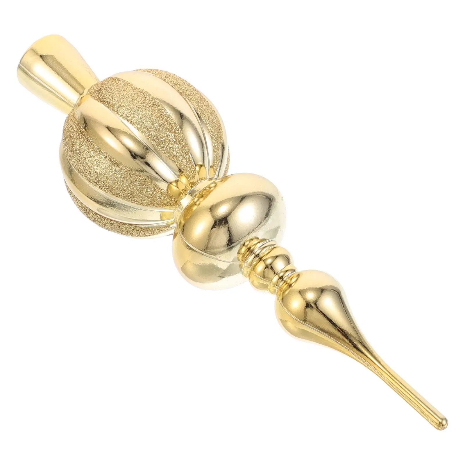 Topper de árvore de Natal da moda antiga, toppers de plástico, decorações douradas, pai