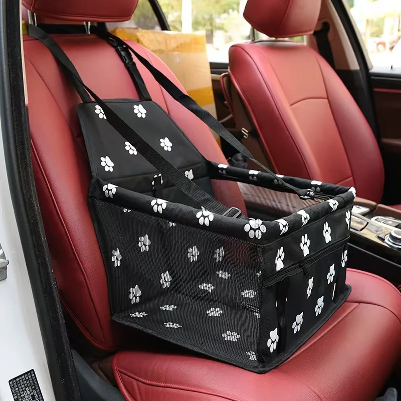 

New Portable Travel Dog Car Kennel Car Pet Seatbelt Booster Travel Carrier Folding Bag Pet Cat Cushion