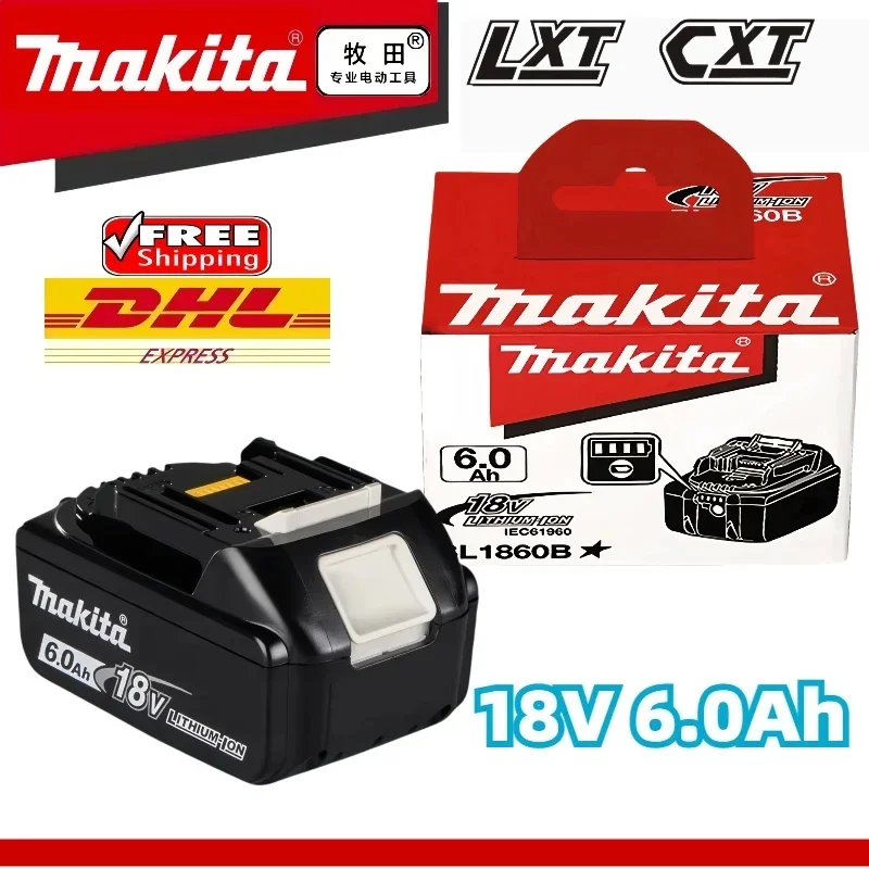 

Genuine 6Ah makita BL1860 18V Battery Power Tools Li-ion Replacement LXT BL1850 BL1840 for 18 V Screwdriver with BMS TPCELL 18V