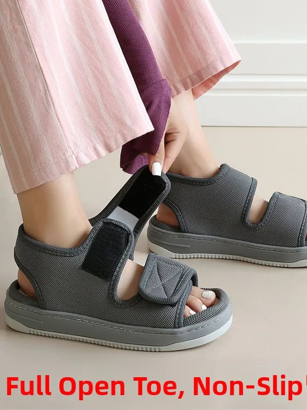 Anti-Slip Soft-Soled Sandals for Seniors with Gout And Ingrown Toenails Comfortable Rehabilitation Slippers for Swollen Feet