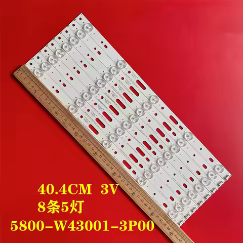 5/8Sets LED Backlight for PH43E30DSGW PH43E30 43E3000 43E3500 43E6000 E465853 lamp 5800-W43001-3P00 5800-W43001-5P00