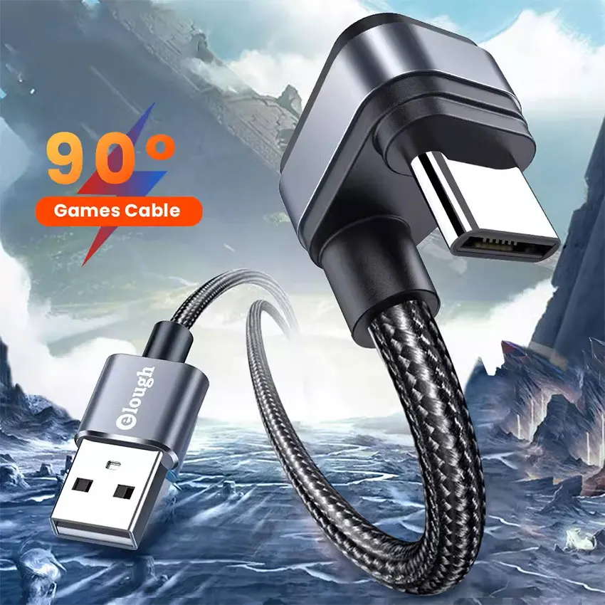 1PCS USB Type C Cable For Samsung Xiaomi mi Redmi USB C Cable 2.4A Fast Phone Charging Data Cord Type C 180 Degree USB C Cable